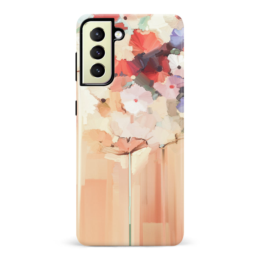 Samsung Galaxy S22 Ultra Dreamy Painted Flowers Phone Case