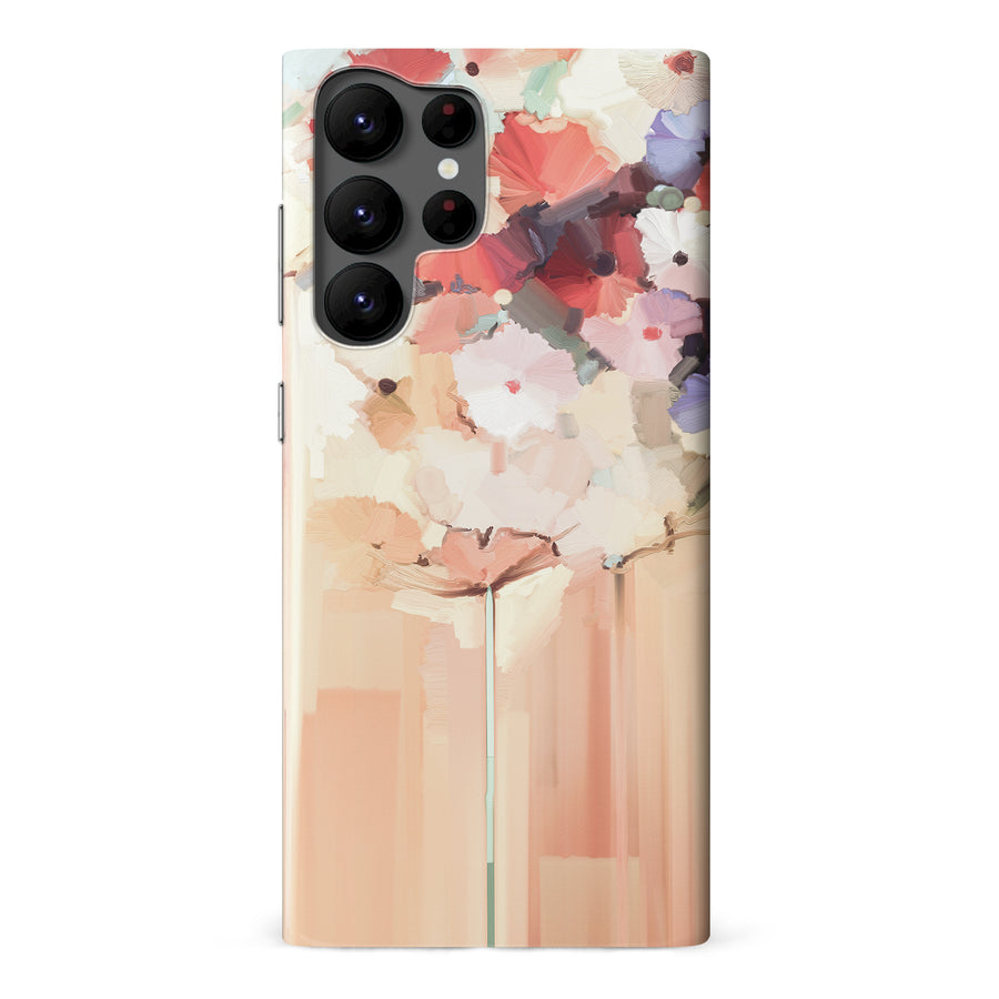 Samsung Galaxy S23 Ultra Dreamy Painted Flowers Phone Case