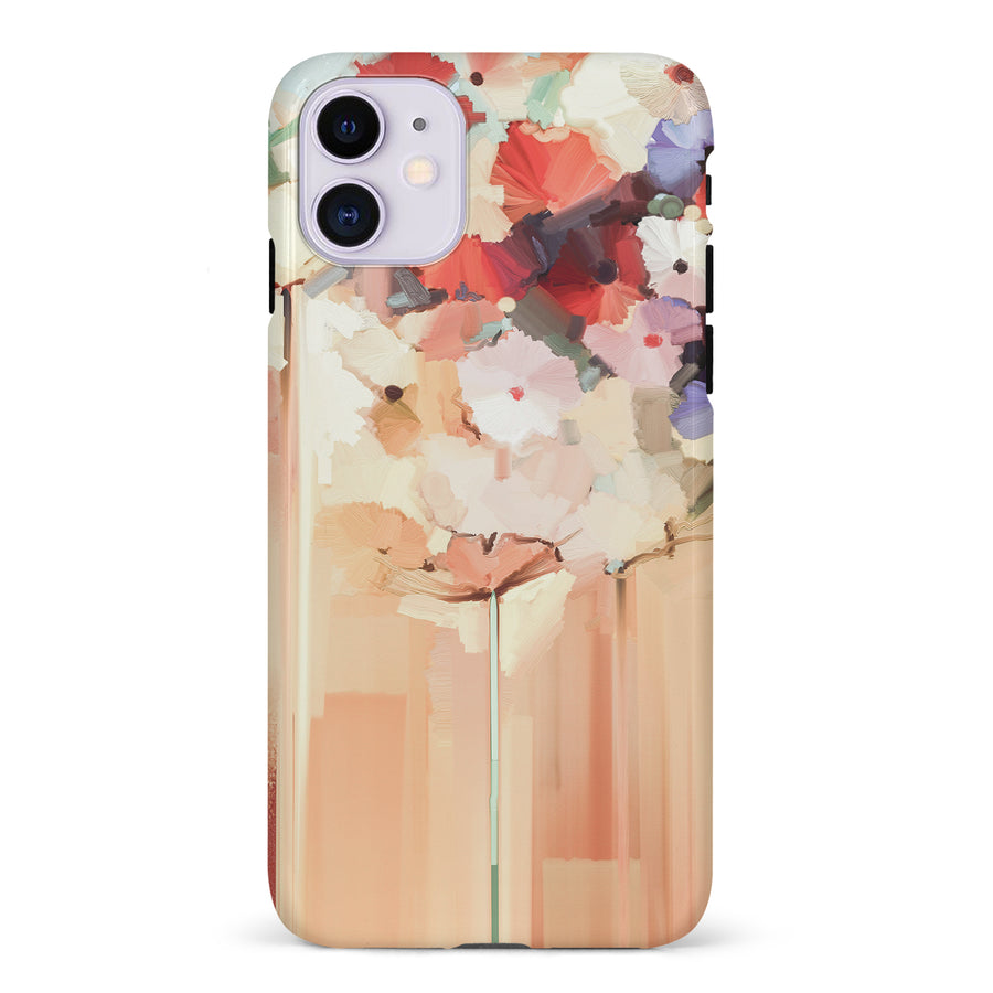 iPhone 11 Dreamy Painted Flowers Phone Case