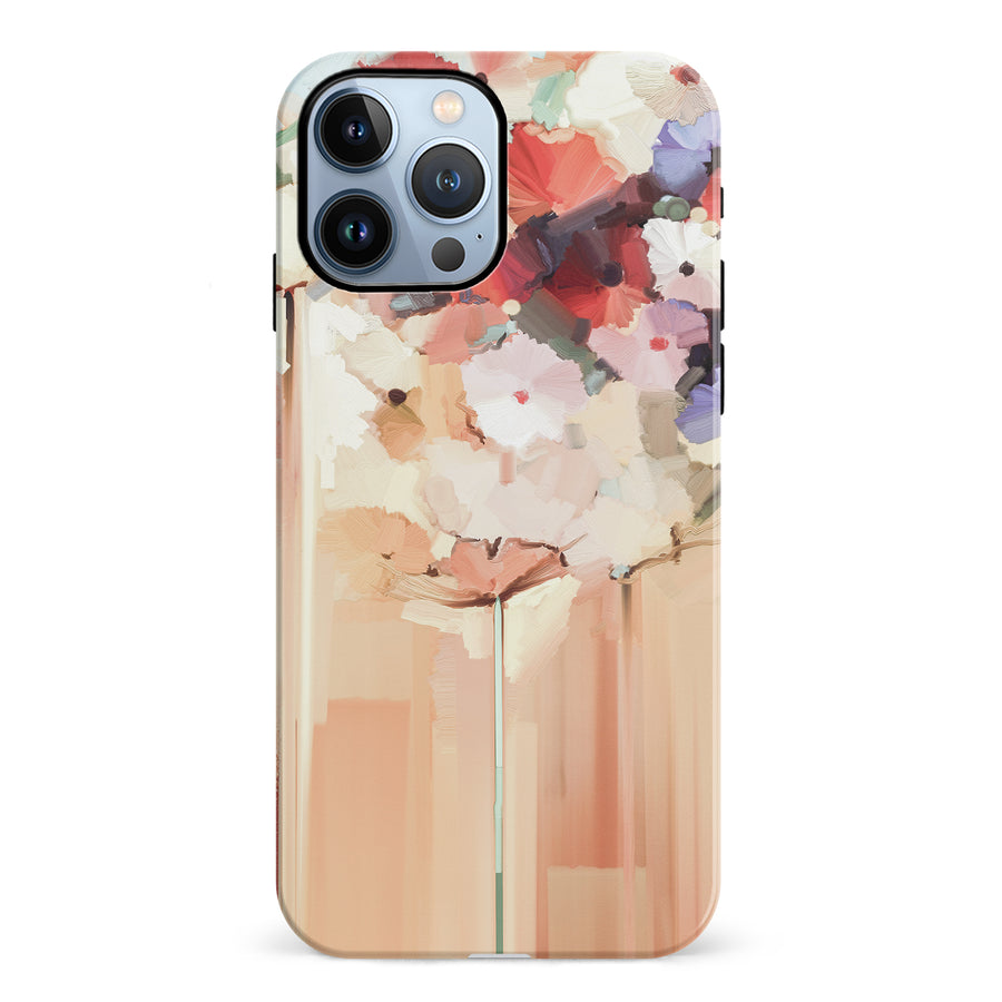 iPhone 12 Pro Dreamy Painted Flowers Phone Case