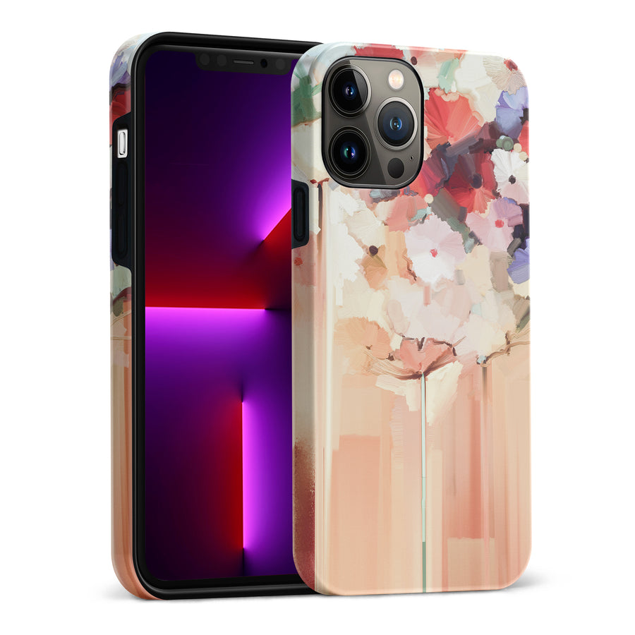 iPhone 13 Pro Max Dreamy Painted Flowers Phone Case