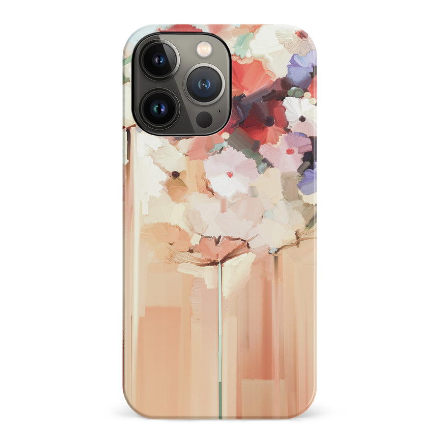 iPhone 14 Pro Dreamy Painted Flowers Phone Case