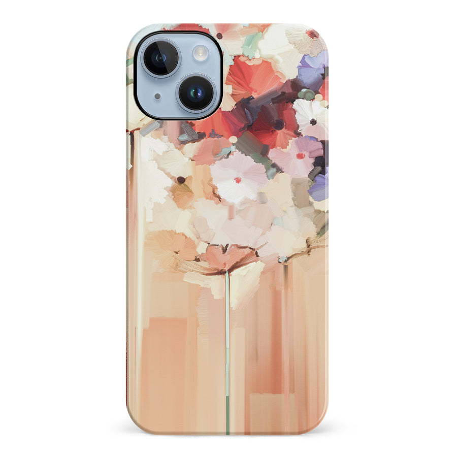 iPhone 14 Plus Dreamy Painted Flowers Phone Case
