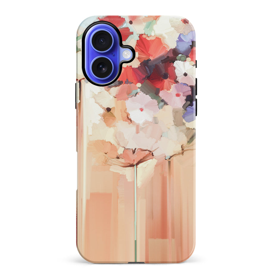 iPhone 16 Plus Dreamy Painted Flowers Phone Case