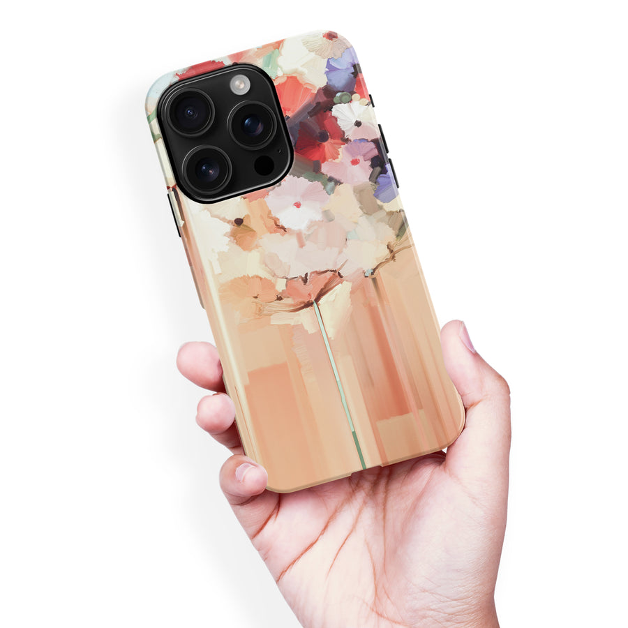 iPhone 16 Pro Max Dreamy Painted Flowers Phone Case