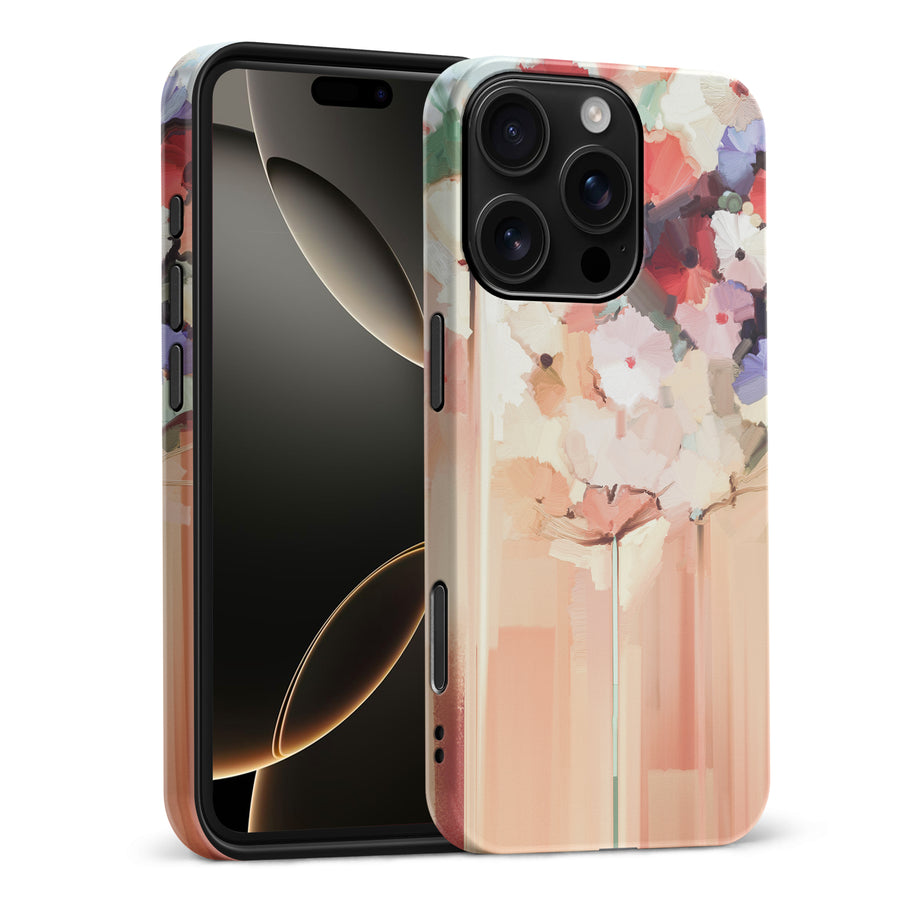 iPhone 16 Pro Max Dreamy Painted Flowers Phone Case