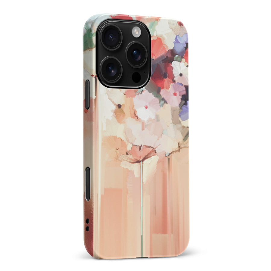 iPhone 16 Pro Max Dreamy Painted Flowers Phone Case