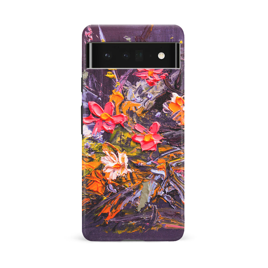 Google Pixel 6A Petal Prism Painted Flowers Phone Case