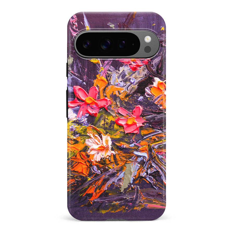 Google Pixel 9 Pro Petal Prism Painted Flowers Phone Case