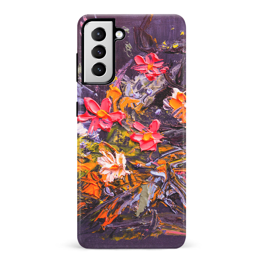 Samsung Galaxy S21 Petal Prism Painted Flowers Phone Case