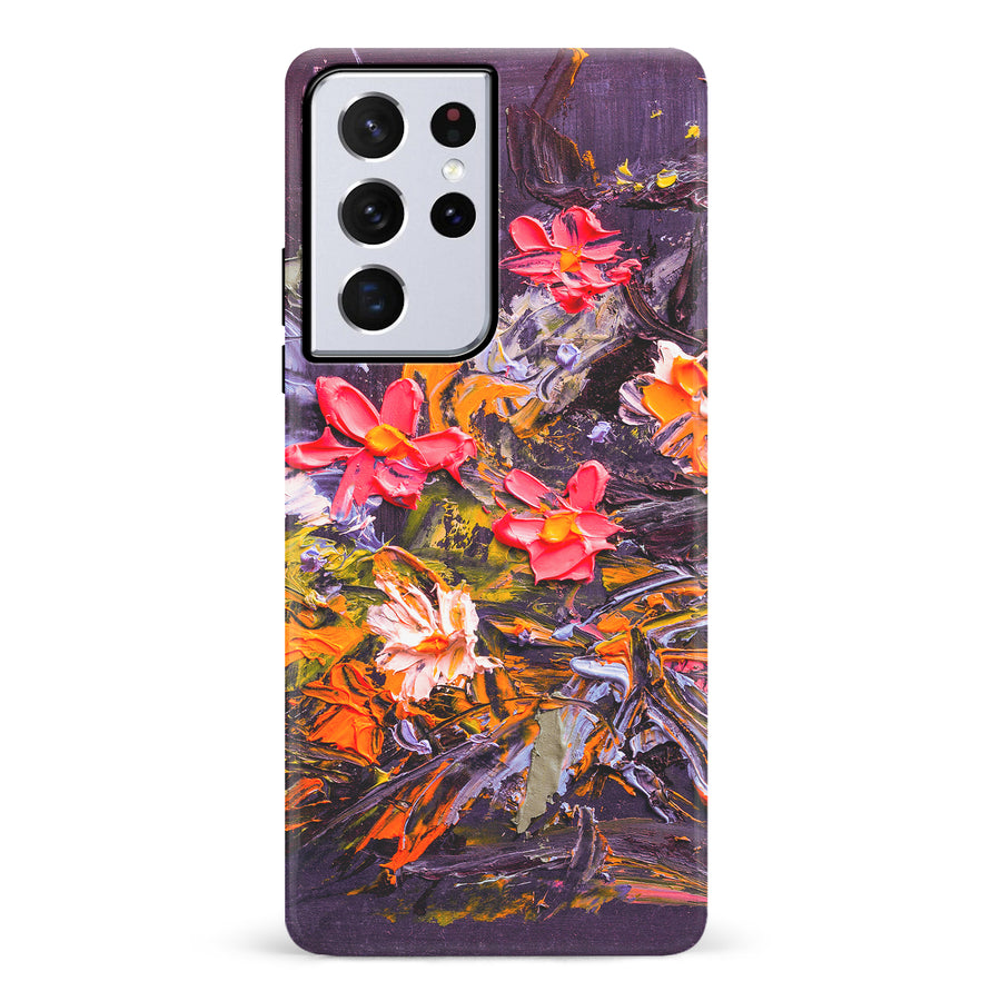 Samsung Galaxy S21 Ultra Petal Prism Painted Flowers Phone Case