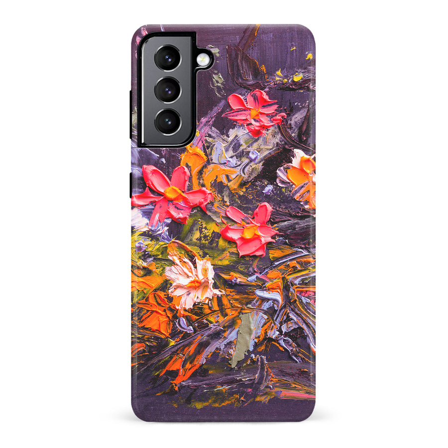 Samsung Galaxy S22 Petal Prism Painted Flowers Phone Case
