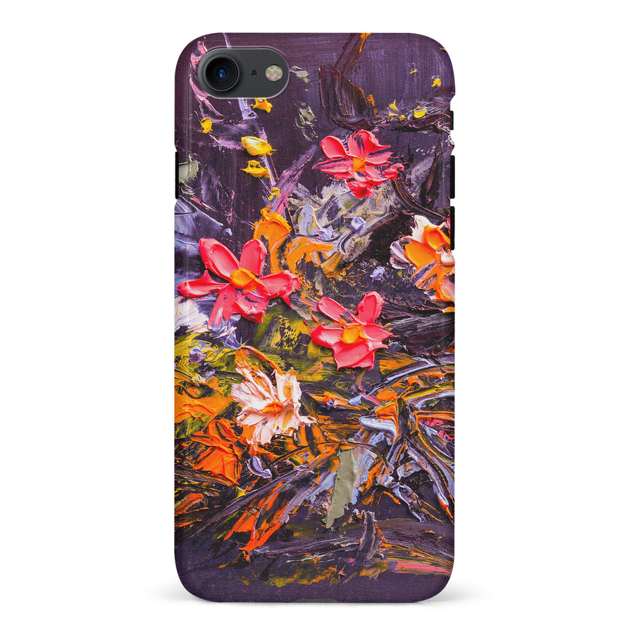 iPhone 7/8/SE Petal Prism Painted Flowers Phone Case