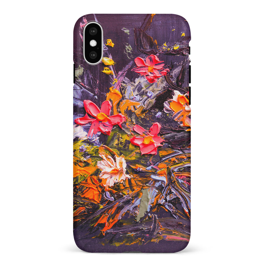 iPhone X/XS Petal Prism Painted Flowers Phone Case
