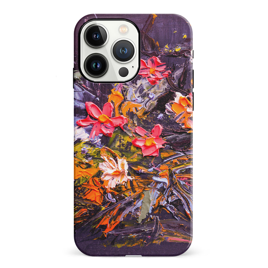 iPhone 13 Pro Petal Prism Painted Flowers Phone Case