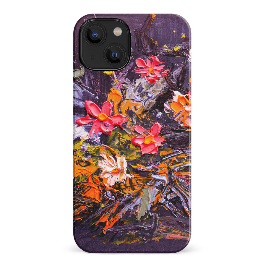iPhone 14 Petal Prism Painted Flowers Phone Case