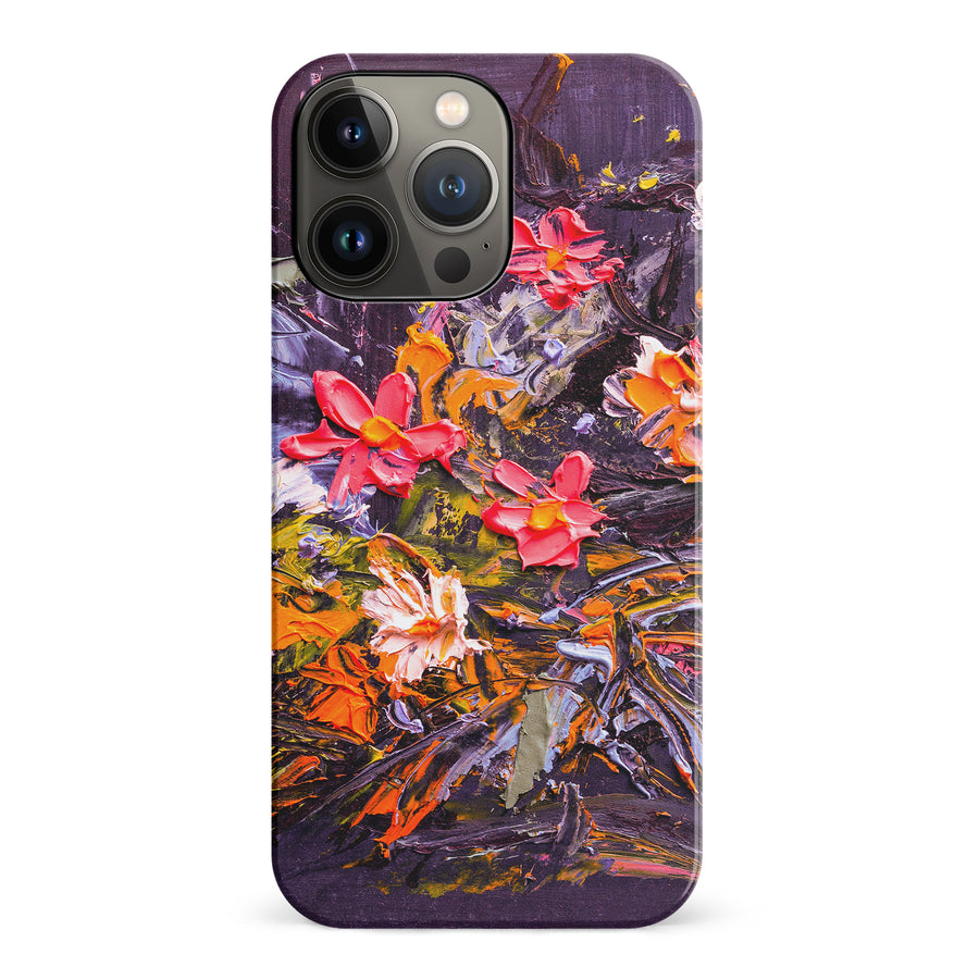 iPhone 14 Pro Petal Prism Painted Flowers Phone Case