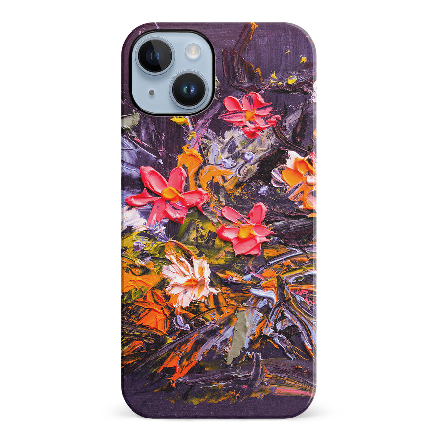 iPhone 14 Plus Petal Prism Painted Flowers Phone Case
