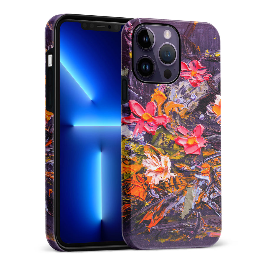iPhone 14 Pro Max Petal Prism Painted Flowers Phone Case
