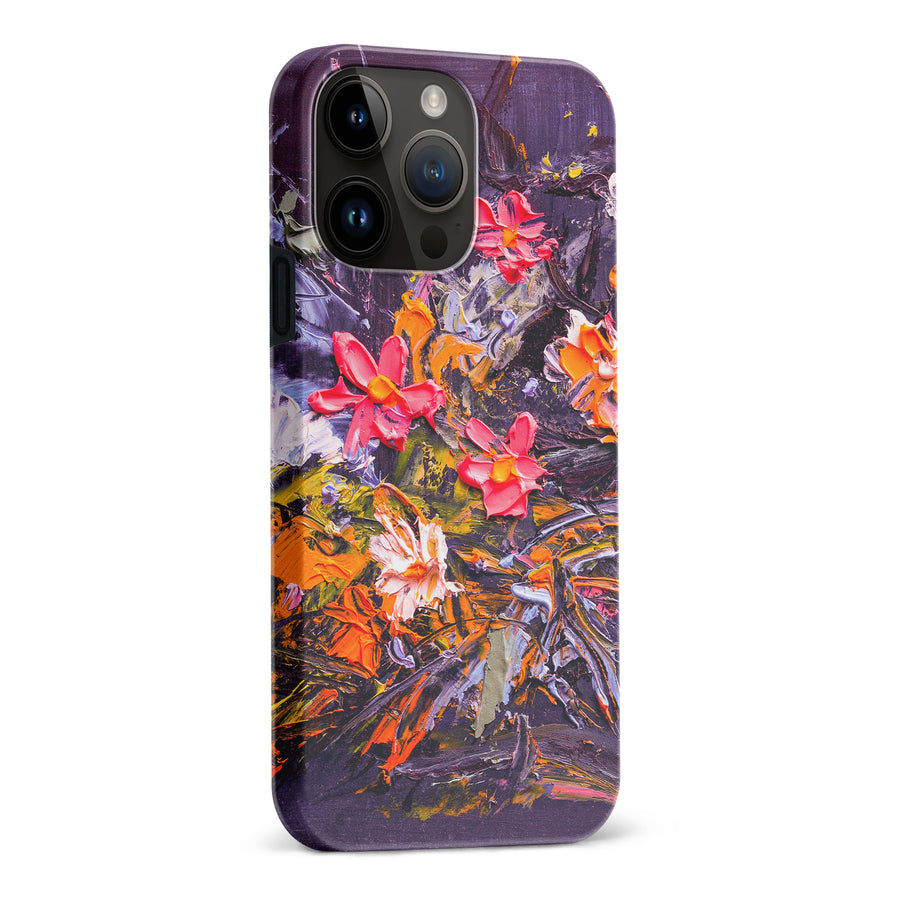 iPhone 15 Pro Max Petal Prism Painted Flowers Phone Case