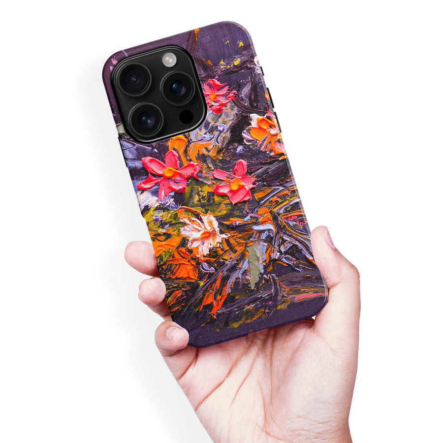 iPhone 16 Pro Max Petal Prism Painted Flowers Phone Case