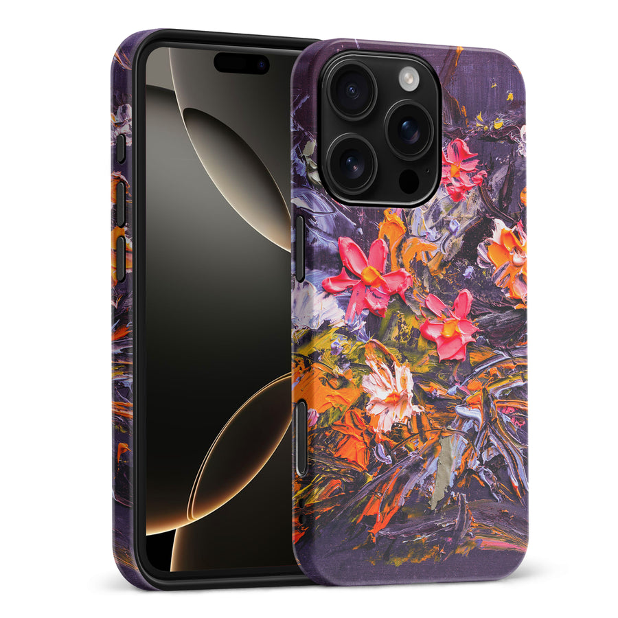 iPhone 16 Pro Max Petal Prism Painted Flowers Phone Case