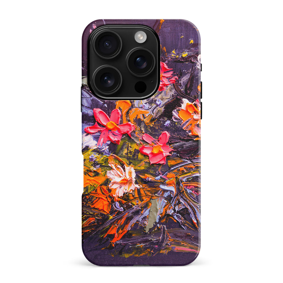 iPhone 16 Pro Max Petal Prism Painted Flowers Phone Case