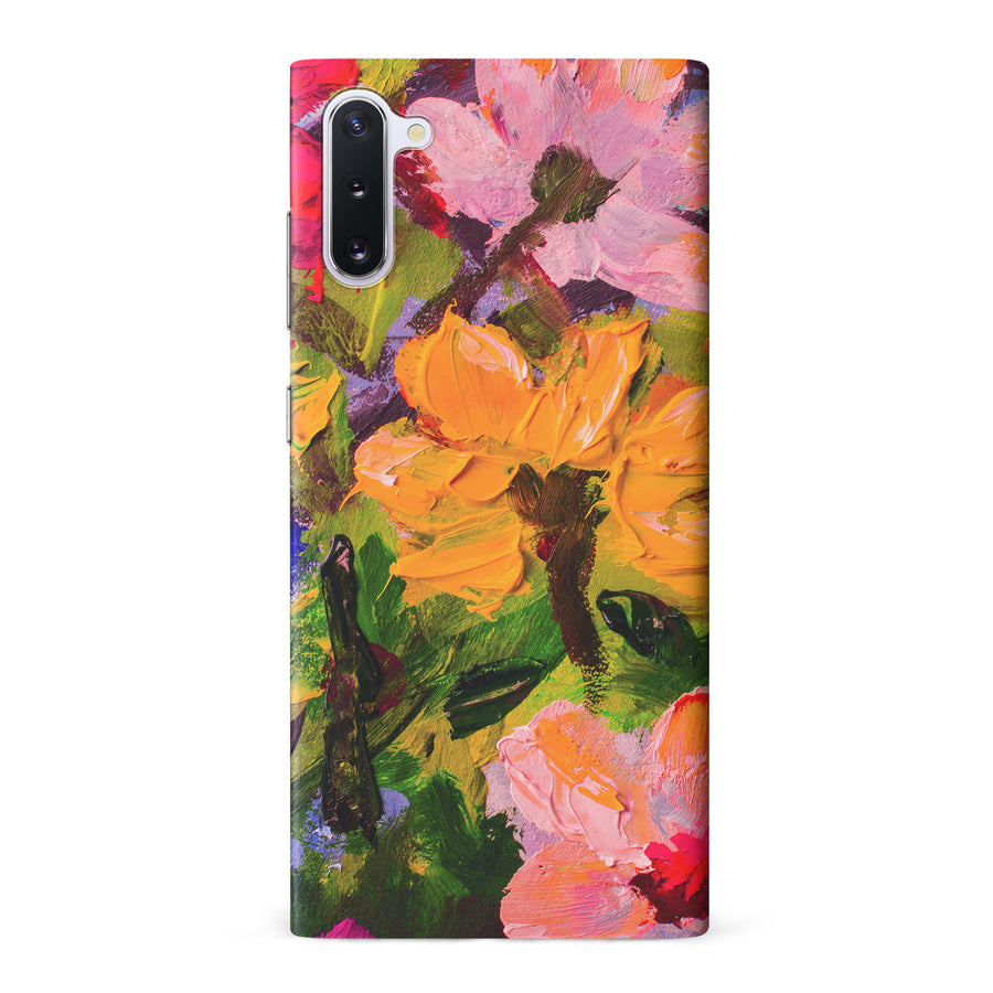 Samsung Galaxy Note 10 Burst Painted Flowers Phone Case