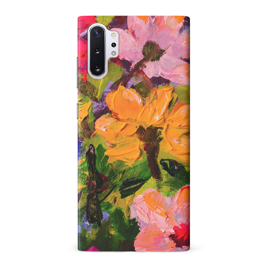 Samsung Galaxy Note 10 Plus Burst Painted Flowers Phone Case