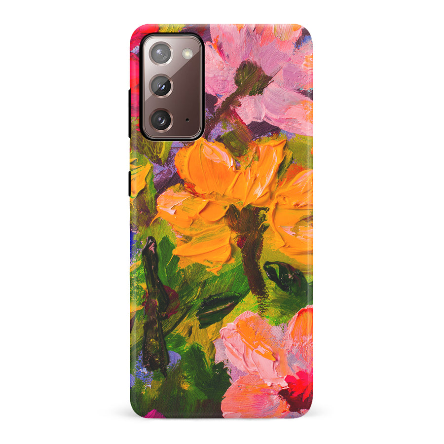 Samsung Galaxy Note 20 Burst Painted Flowers Phone Case