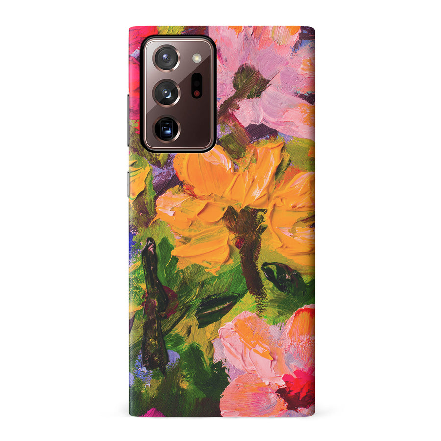 Samsung Galaxy Note 20 Ultra Burst Painted Flowers Phone Case
