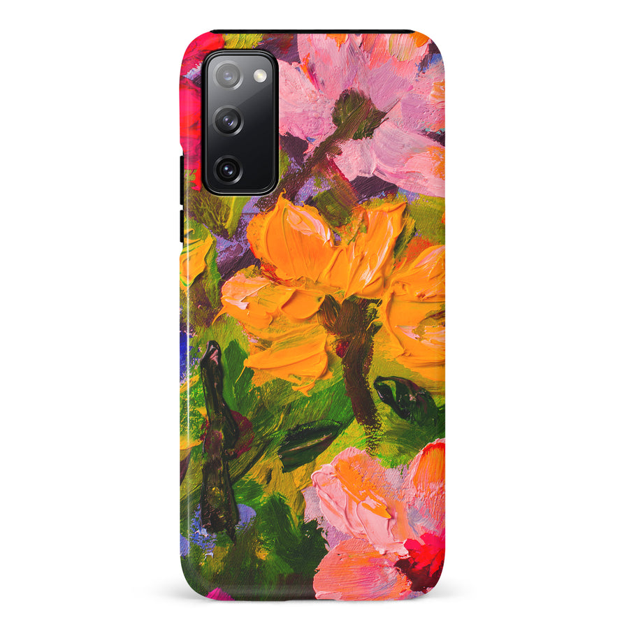 Samsung Galaxy S20 FE Burst Painted Flowers Phone Case