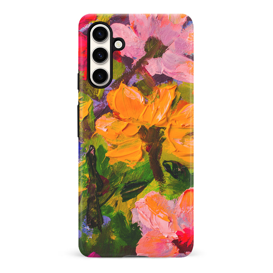 Samsung Galaxy S23 FE Burst Painted Flowers Phone Case
