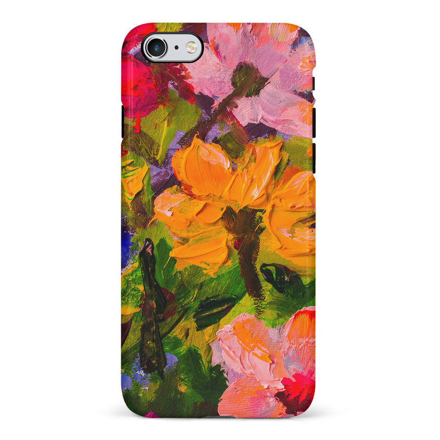 iPhone 6S Plus Burst Painted Flowers Phone Case