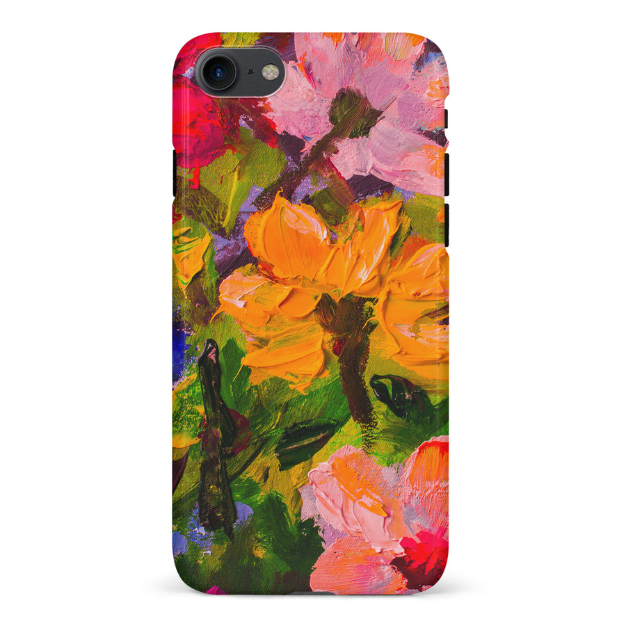 iPhone 7/8/SE Burst Painted Flowers Phone Case
