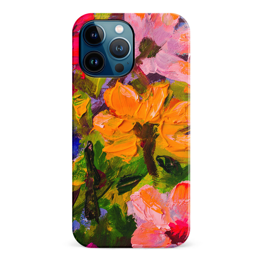 iPhone 12 Pro Max Burst Painted Flowers Phone Case