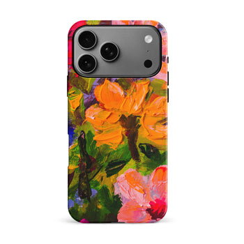 iPhone 17 Pro Max Burst Painted Flowers Phone Case
