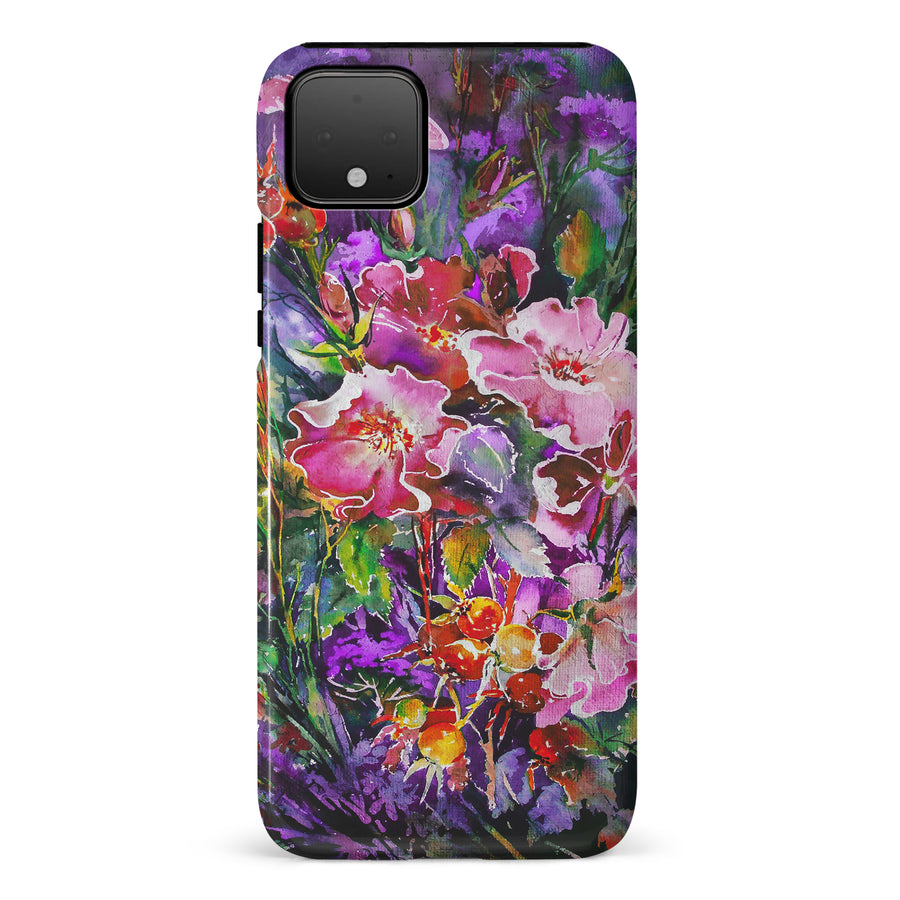 Google Pixel 4 XL Garden Mosaic Painted Flowers Phone Case