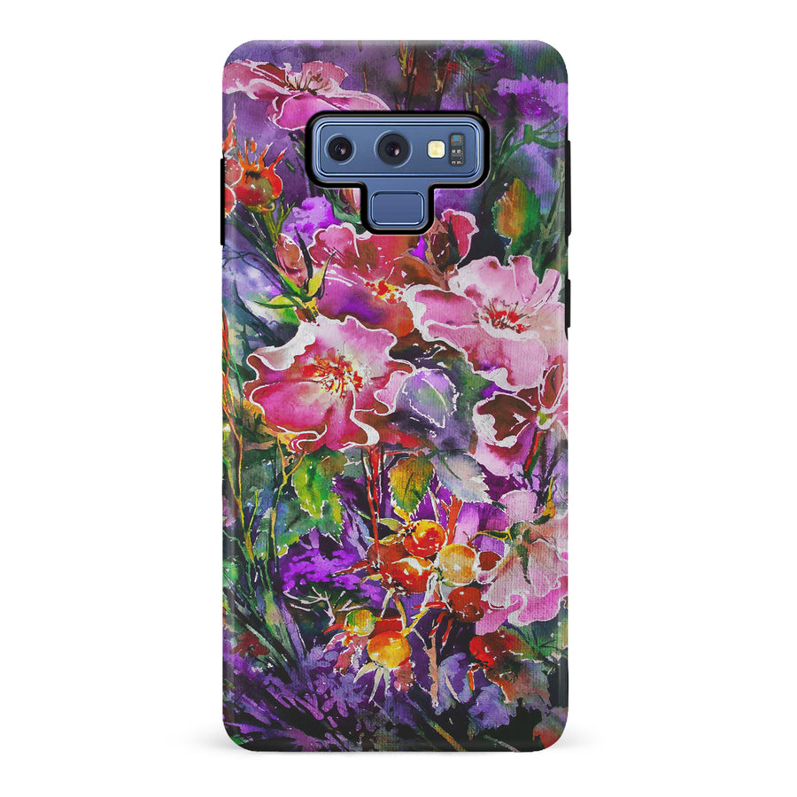 Samsung Galaxy Note 9 Garden Mosaic Painted Flowers Phone Case