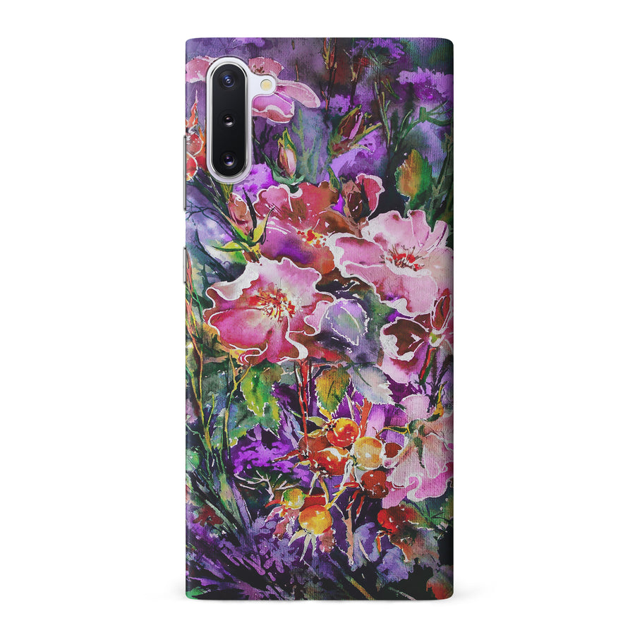Samsung Galaxy Note 10 Garden Mosaic Painted Flowers Phone Case