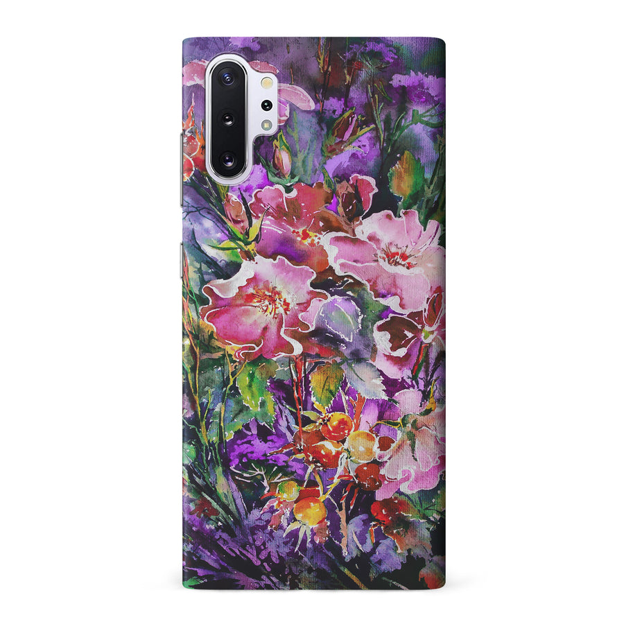 Samsung Galaxy Note 10 Plus Garden Mosaic Painted Flowers Phone Case
