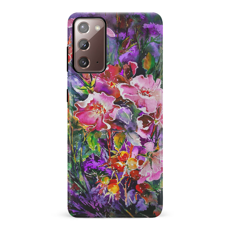 Samsung Galaxy Note 20 Garden Mosaic Painted Flowers Phone Case
