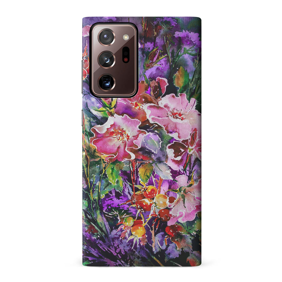 Samsung Galaxy Note 20 Ultra Garden Mosaic Painted Flowers Phone Case