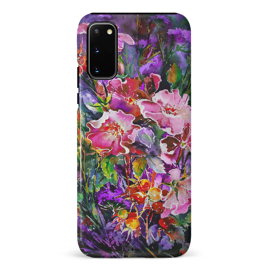 Samsung Galaxy S20 Garden Mosaic Painted Flowers Phone Case