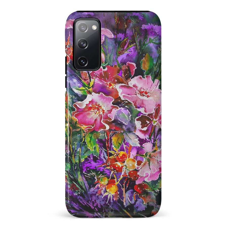 Samsung Galaxy S20 FE Garden Mosaic Painted Flowers Phone Case