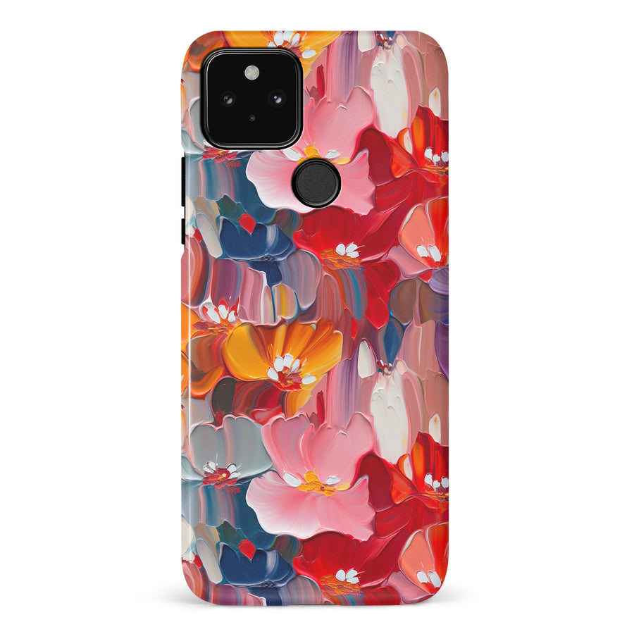 Google Pixel 5 Mirage Painted Flowers Phone Case