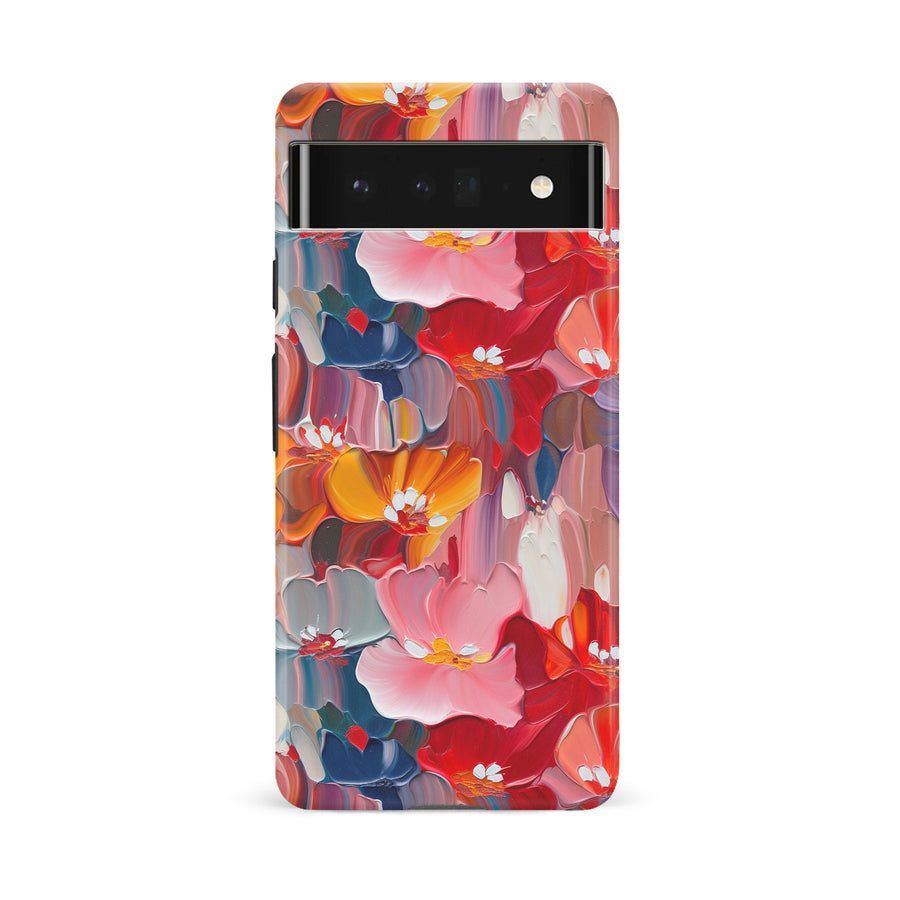 Google Pixel 6A Mirage Painted Flowers Phone Case