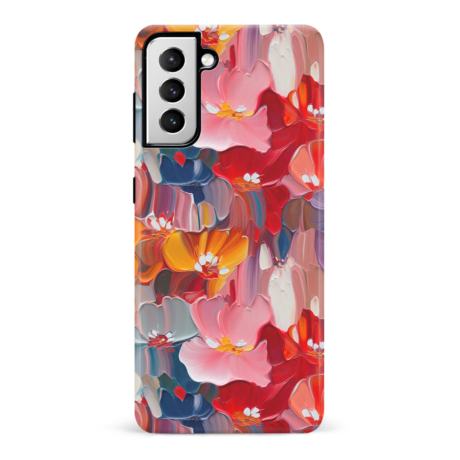 Samsung Galaxy S21 Mirage Painted Flowers Phone Case