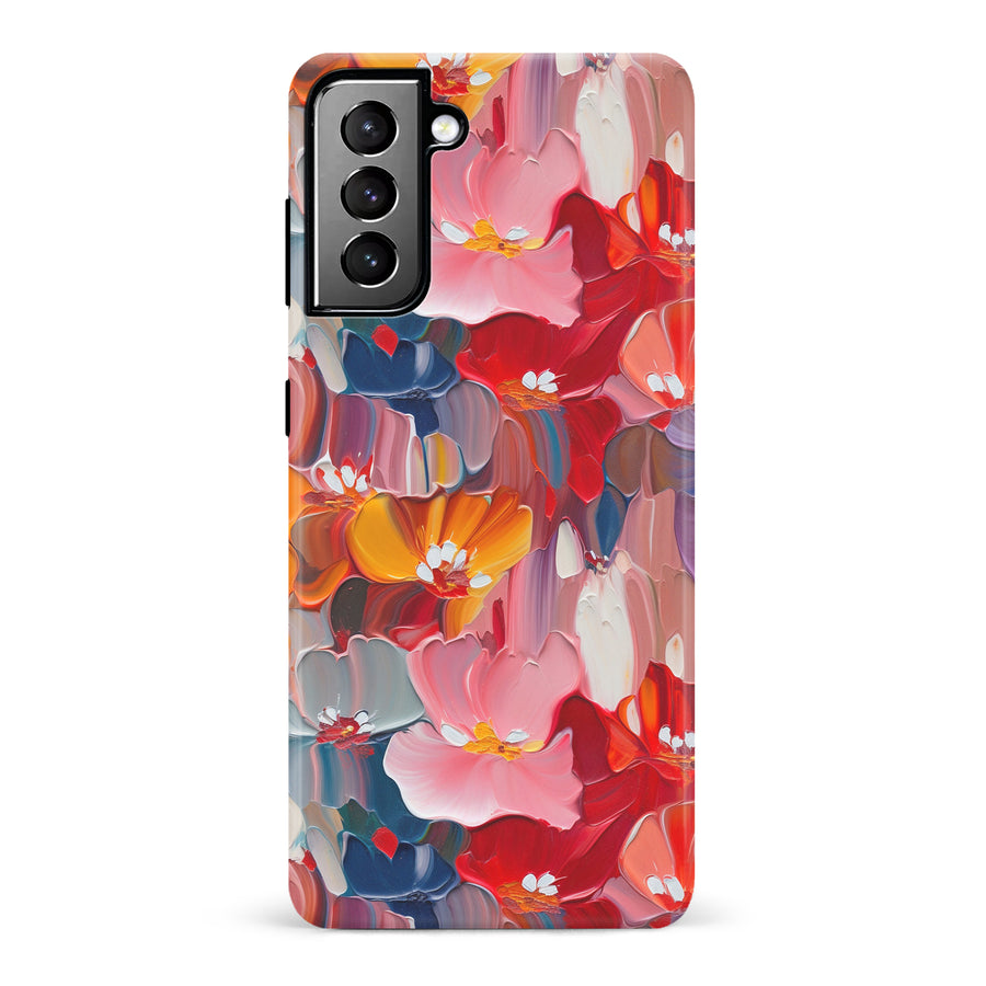 Samsung Galaxy S21 Plus Mirage Painted Flowers Phone Case