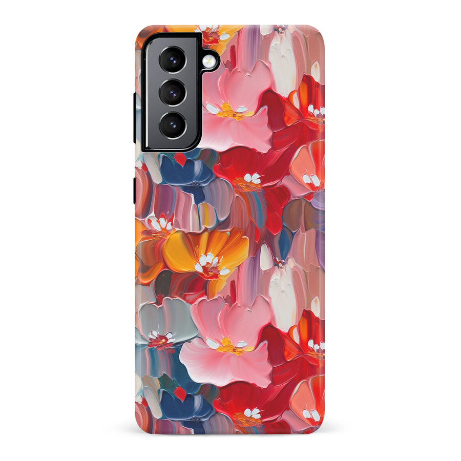Samsung Galaxy S22 Mirage Painted Flowers Phone Case